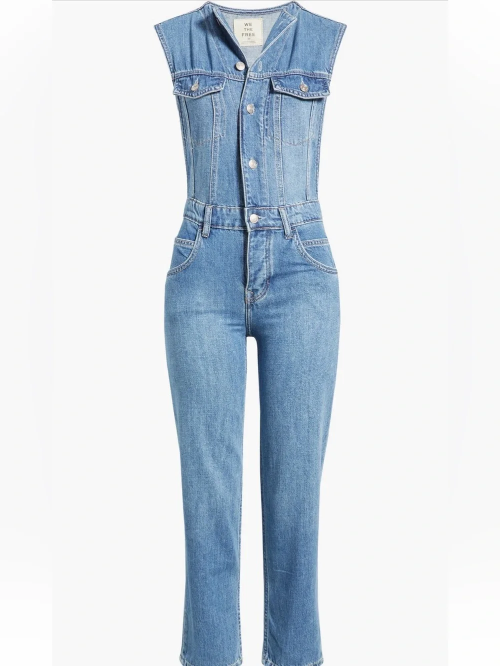 NWT FREE PEOPLE All you need Denim Jumpsuit $168